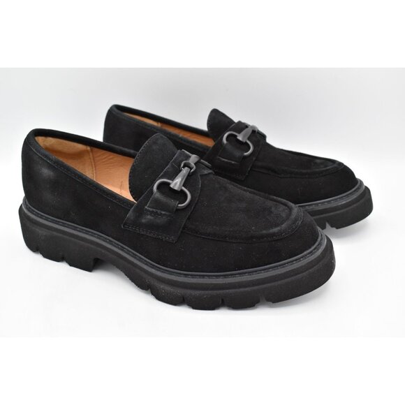 Sofft Womens Size 7.5 Satara Black Suede Slip On Loafers Shoes - Picture 4 of 10